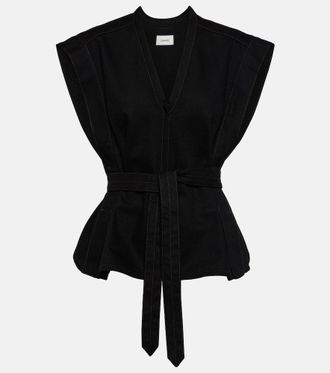 Christophe Lemaire Chasuble belted denim top