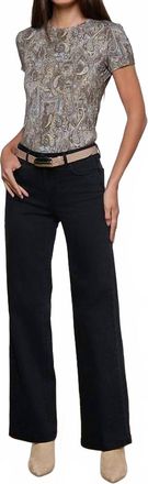 L'agence Scottie Wide-Leg Jean In Washed Black