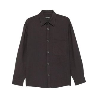 Emporio Armani Wol T-shirt - Heren - Overhemden - Grijs - Maat: S Wol