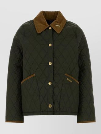 Barbour quilted single breasted coat