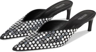 Michael Kors Kasia Mule Pump High Womens Heels Black 2 : 6.5 M, Leather/Rubber