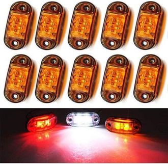 OEM Luce Di Posizione Laterale Impermeabile 12v - Confezione Da 10 Luci Esterne Per Auto, Camion, Rimorchi E Segnalazione Posteriore, Colore Giallo