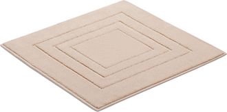 Vossen Badematte »Feeling« Höhe 10 mm beidseitig nutzbar fussbodenheizungsgeeignet Badteppich, Uni-Farben, mit Bordüre, Hoch-Tief Effekt, reine Baumwolle