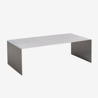 Sklum Mesa De Centro Rectangular 110x55 Cm En Acero Inoxidable Rinno Sklum