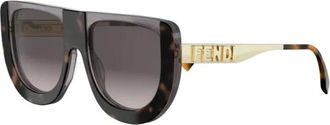Fendi Sunglasses, female, Brown, Size: 53 MM Sunglasses