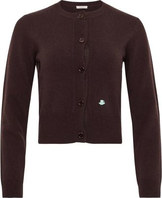 J.W.Anderson Cardigan con ricamo - Marrone