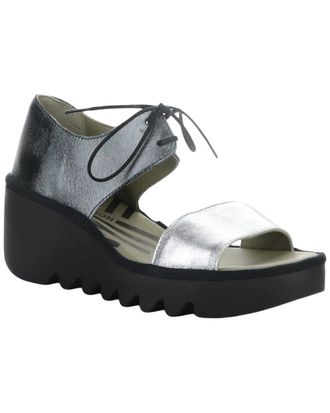 FLY London Bilu Metallic Leather Sandal