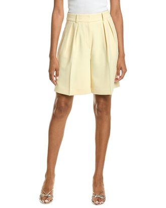 Kenneth Cole High- Rise Pleated Bermuda Short