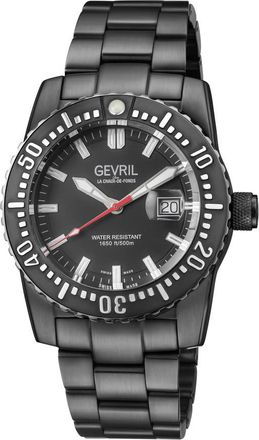 Gevril Group Canal St Divers Automatic Black Dial Mens Watch 46006.1