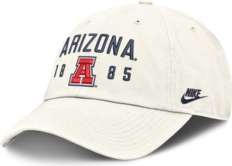 Nike Arizona Natural Club Nike Mens College Adjustable Hat in White | NC0111KUAV-3WA