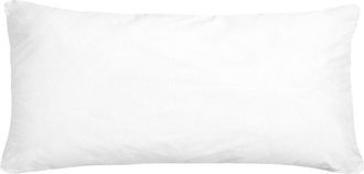 Beliani Beliani - Almohada De Poli&eacute;ster Blanco 40 X 80 Cm Perfil Bajo Microfibra Relleno Suave Errigal