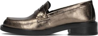 Notre-V Gouden Loafers met Elegant Design - Dames - Loafers - Geel - 38 EU - Leer - Schoenen