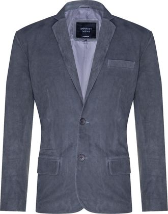 Infinity Leather Blazer suède jas Zachte Italiaanse leren jas