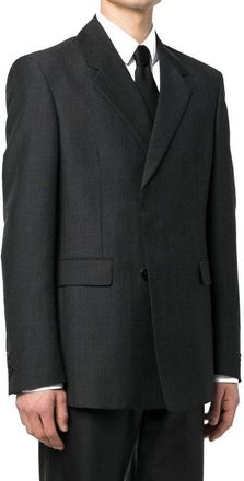 Prada Mens Gray Wool Blazer Clothing