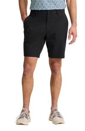 Tommy Bahama Barbados Pro 9-Inch Flat Front IslandZone Shorts in Black at Nordstrom, Size 44