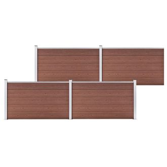 vidaXL Valla De Jard&iacute;n De Wpc Marr&oacute;n 699x106 Cm Vidaxl
