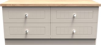 Welcome Furniture Lynton Ready Assembled 4 Drawer Bed Box In Kashmir Ash & Bardolino Oak - Welcome Furniture | TJ Hughes
