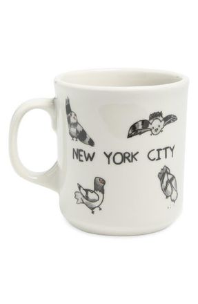 Fishs Eddy Ben Lenovitz Pigeon Mug in White at Nordstrom