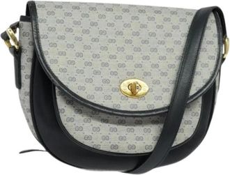 Gucci Pre-owned Cross Body Bags, female, Blue, Size: ONE SIZE Pre-owned Vintage Micro GG Shoulder Bag