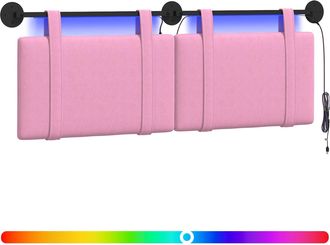 vidaXL Cabecero Colgante Rosa Tela Vidaxl