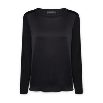 Elena Miro Long Sleeve T-Shirts, female, Black, M, T-Shirt made of Viscose Lenzing Ecovero