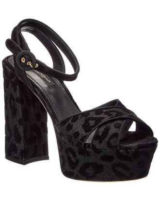 Dolce & Gabbana Velvet Platform Sandal