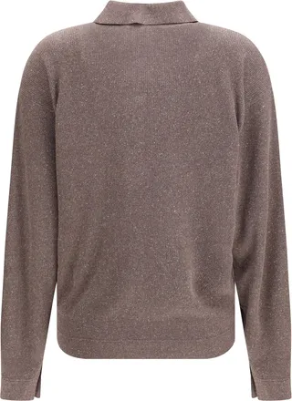 Calvin Klein Womens Long-Sleeve Silk Sweater Beluga