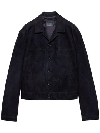 Prada Suède shirtjack - Blauw