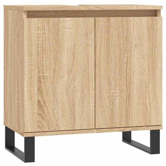 vidaXL Armario De Ba&ntilde;o Madera De Ingenier&iacute;a Roble Sonoma 58x33x60 Cm Vidaxl
