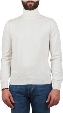 Barba Cr&egrave;me Wollen Coltrui - Heren - Coltruien - Wit - 2XL - Wol - Truien & Vesten