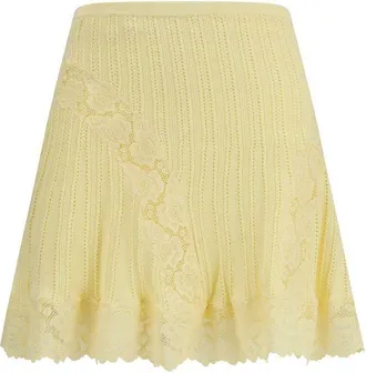 Self Portrait Zelfportret Bicolor Viscose Mini Rok