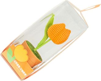OEM Tulipanes En Maceta Tejidos A Mano, Adorno De Flor Naranja