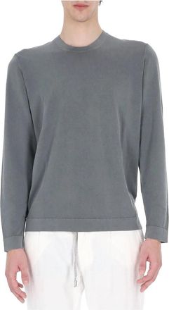 Drumohr Long Sleeve Tops - Heren - Longsleeves - Grijs - 2XL - Katoen - Tops