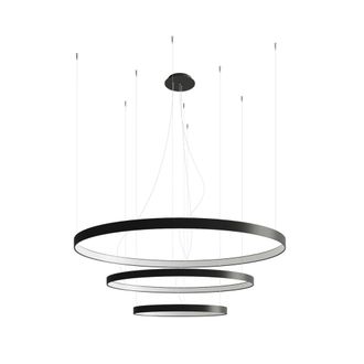 Thoro L&aacute;mpara de techo aluminio negro 4000k alt. 150 cm