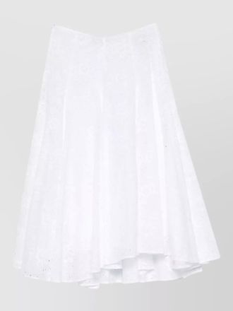 Tory Burch cotton skirt broderie anglaise flared cut floral