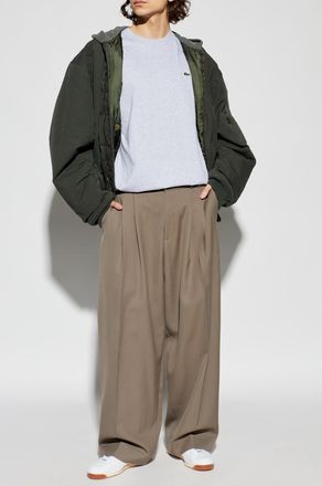 Lacoste T-shirt With Logo Patch, Mens, Grey