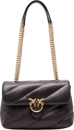 Pinko Love Puff Classic Small - female - PINKO - Shoulder Bags - Brown - ONE SIZE - Bags