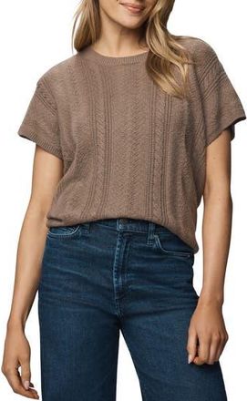 Splendid Raelynn Short Sleeve Pointelle Sweater in Cedar Brown at Nordstrom Rack, Size X-Large