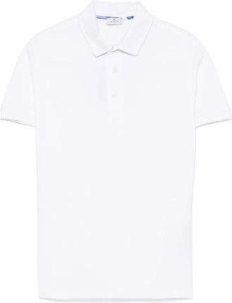 Etro Roma Katoenen Polo - Heren - Polos - Wit - XL - Katoen - Tops