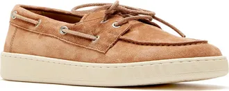 La Canadienne Thatcher City Dry Waterproof Boat Shoe in Brick Suede at Nordstrom, Size 7.5