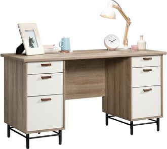Sauder Anda Norr Executive Desk, Sky Oak finish