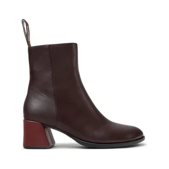 Camper Schoenen, Dames, Bruin, 39 EU, Katoen, Twins Enkellaarzen
