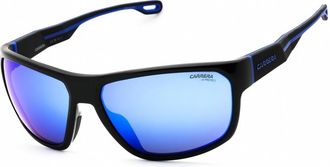 Carrera Blue Mirror Wrap Mens Sunglasses CARRERA 4018/S 0D51/Z0 63