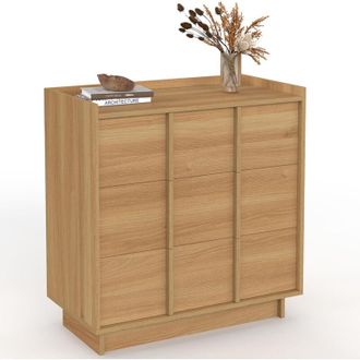 IDMarket Cassettone ROSIE a 3 cassetti da 80 cm dal design minimalista in faggio