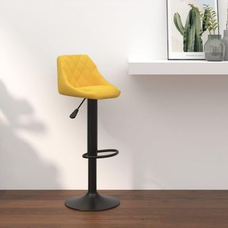 vidaXL Taburete De Cocina De Terciopelo Amarillo Mostaza Vidaxl