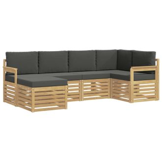 vidaXL Conjunto De Sof&aacute;s De Exterior 6 Pcs Blanco Y Antracita Vidaxl