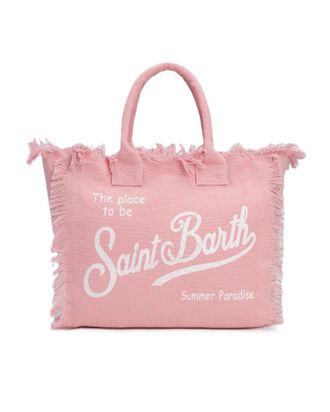 MC2 Saint Barth Spacious Rectangular Tote Bag with Frayed Edges