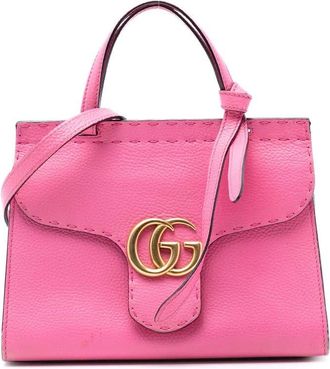 Gucci Pre-owned Gucci Small GG Marmont Leather Top Handle Satchel Ladies 3EEEOH0GBXARRI86