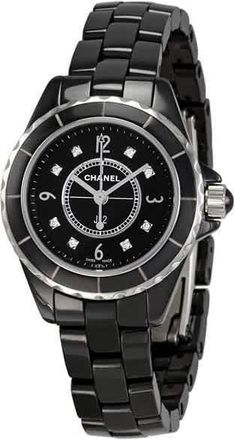 Chanel J12 Quartz Black Ladies Watch H2569