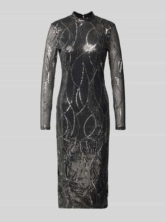 Vila Midikleid mit Paillettenbesatz Modell GIGI in Black, Gr&ouml;&szlig;e L
